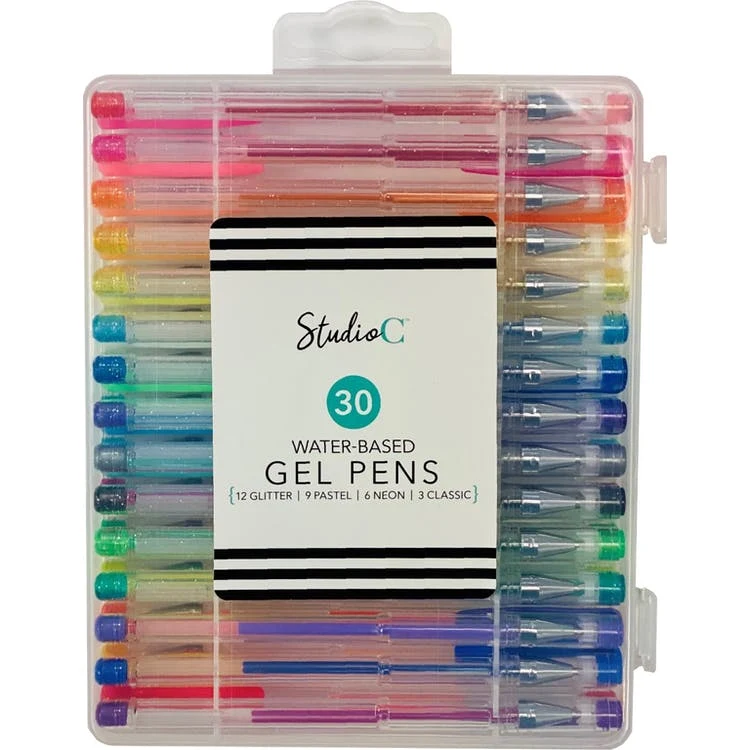 Gel Pens - 30 Pack Assorted Ink 1