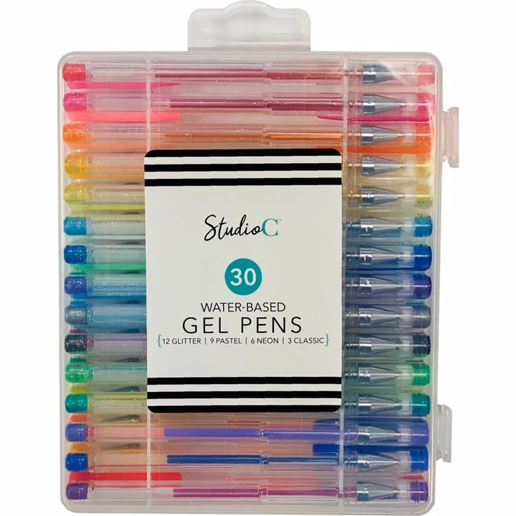 Gel Pens - 30 Pack Assorted Ink