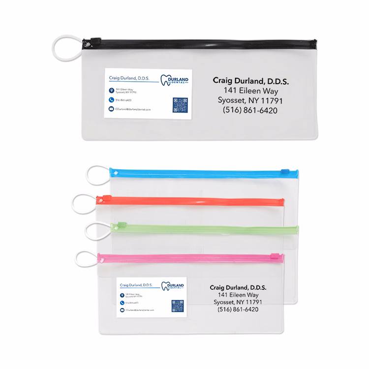 Pouch w/ Business Card Slot & Assorted Color Trim