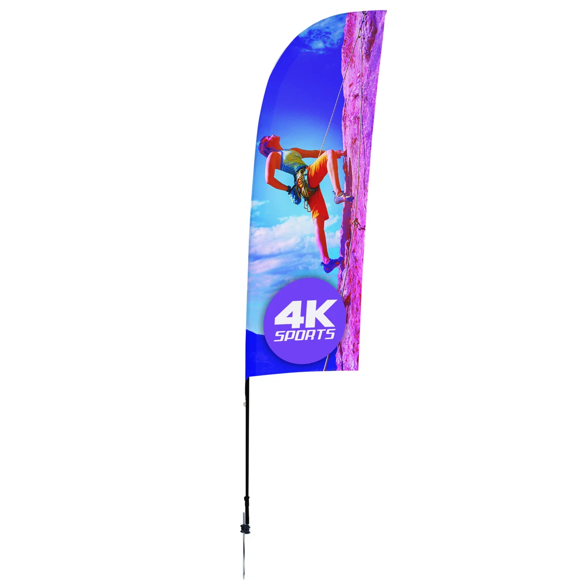 9' Streamline Blade Sail Sign Kit (Single-Sided with Ground Spike) 1