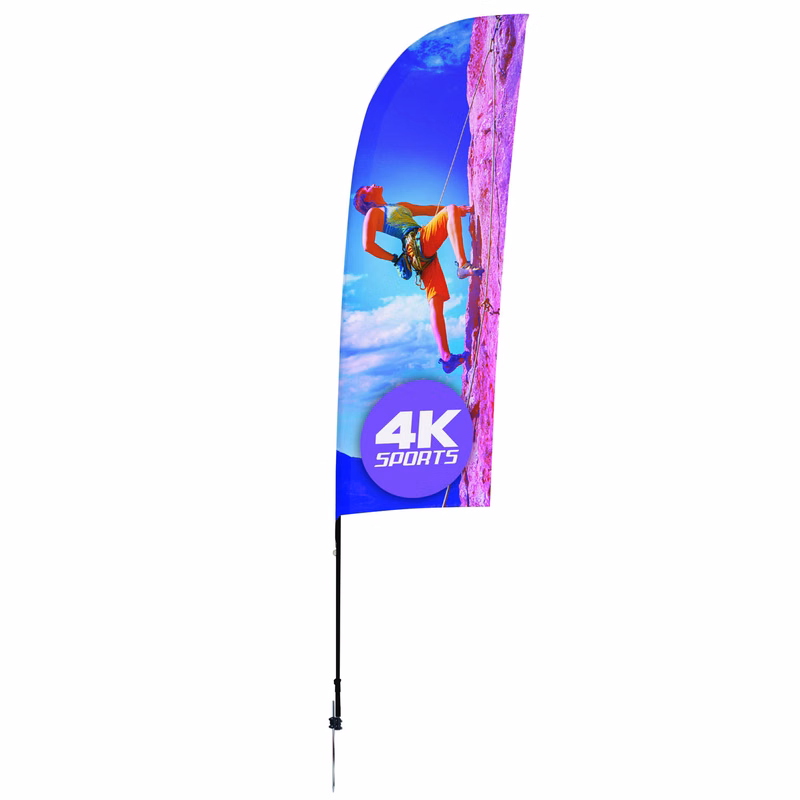 9' Streamline Blade Sail Sign Kit (Single-Sided with Ground Spike)