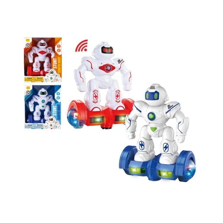 Stunt Robots on Scooter - 10.5" Battery Operated 1