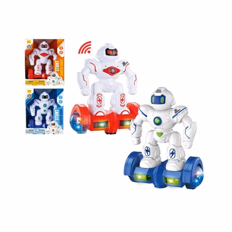 Stunt Robots on Scooter - 10.5" Battery Operated