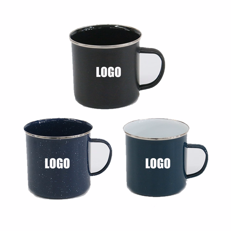 16 Oz.Stainless Steel Metal Cup Camping Campfire Enamel Mug