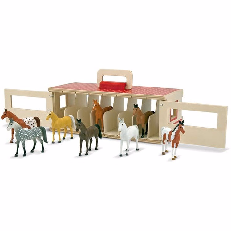 Melissa & Doug Play Horse Stables - 8 Horses