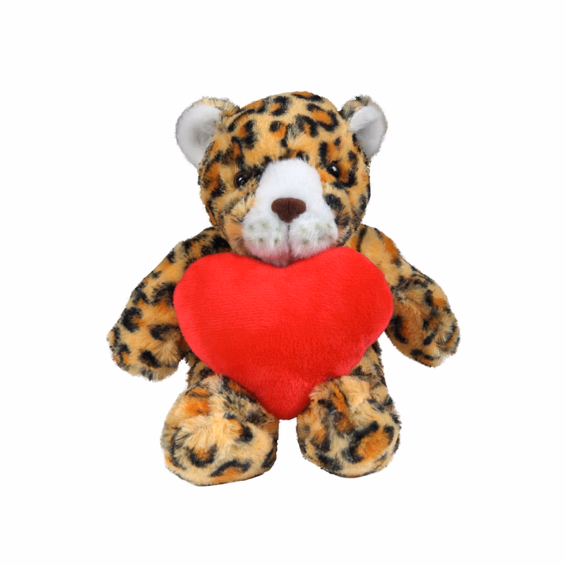 soft plush Leopard with heart