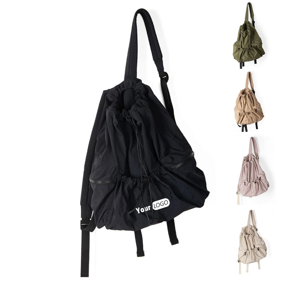 Nylon Breathable Drawstring Backpack 1