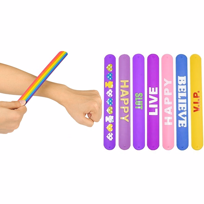 Custom Full-color Print Silicone Clap Bracelet