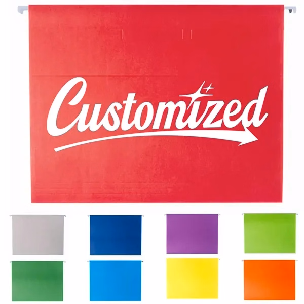 Custom Color Hanging File Folder with Label Tabs — Office Organization Promotional Item
