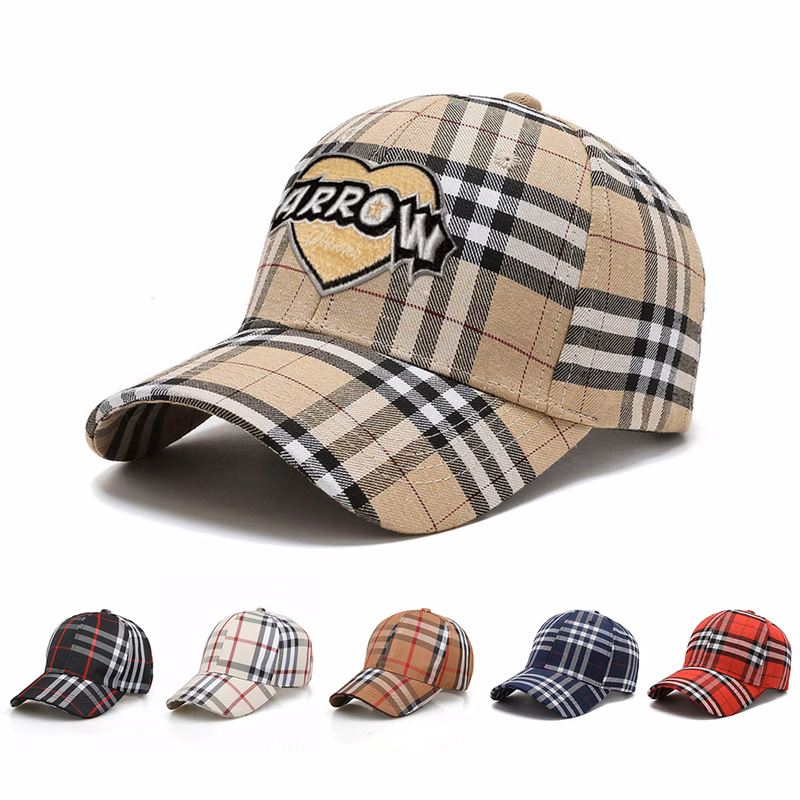 Baseball Cap with Plaid
