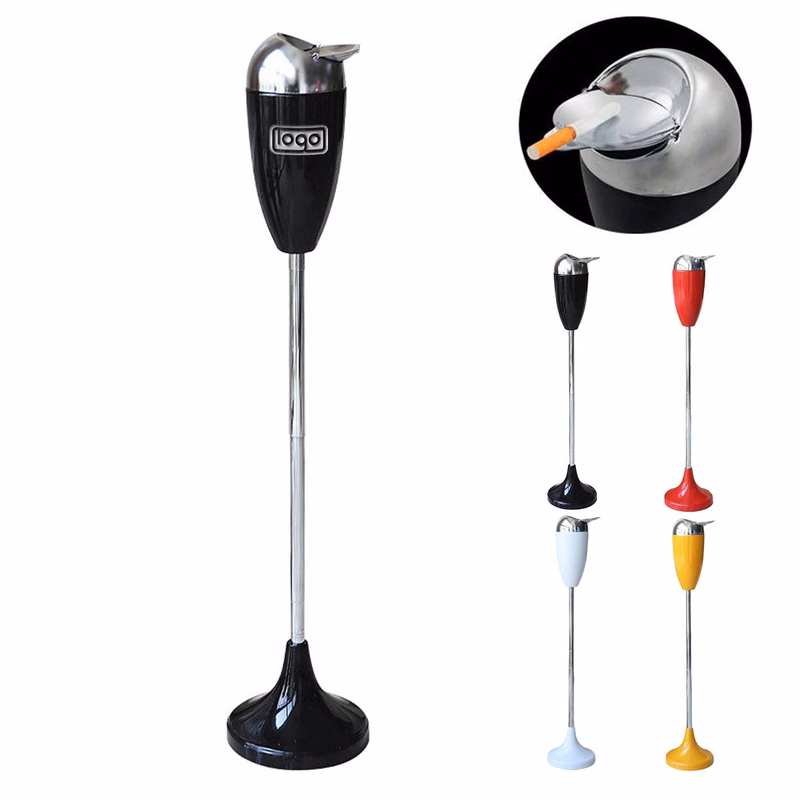 Metal Windproof Standin Adjustable Ashtray With Lid