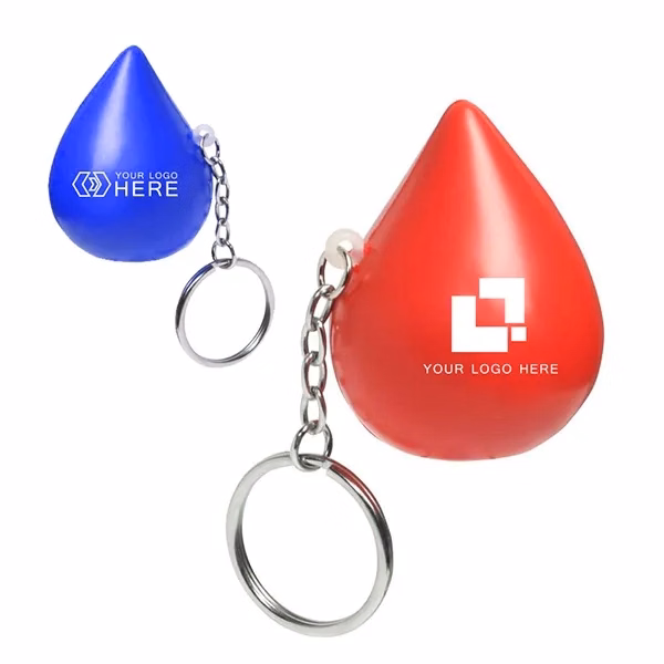 Custom Printed Droplet Keychains