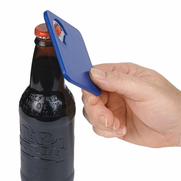 SQUARE COASTER WITH BOTTLE OPENER