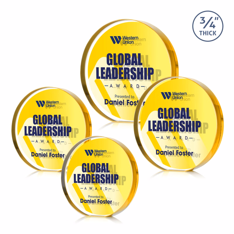 Gainsborough Circle VividPrint™ Double Sided Award - Gold