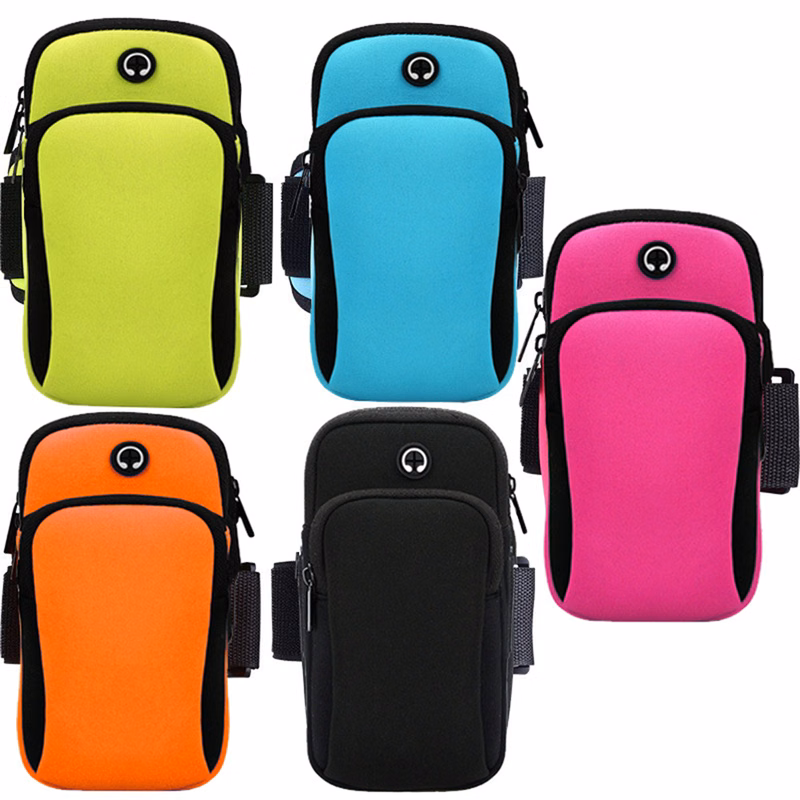 Multi Functional Neoprene Cellphone Earphone Hole Armband