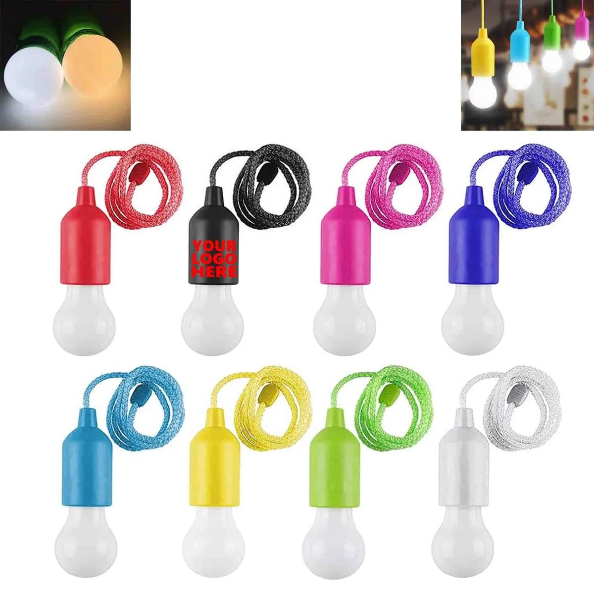 Adjustable LED Pull Cord Light Bulb 1