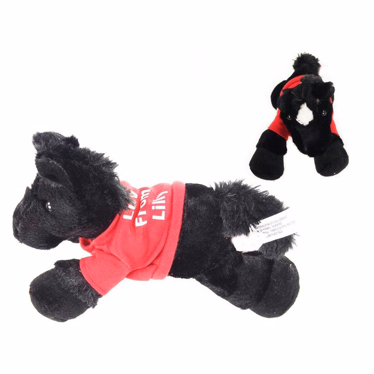 8" Beau Horse with t-shirt and one color imprint