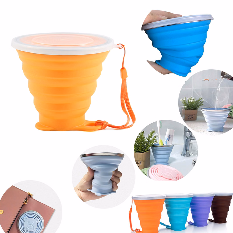 270ML Folding SiliconeWater Cup
