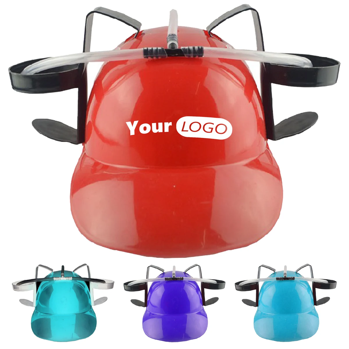 Plastic Fun And Functional Beverage Helmet 1