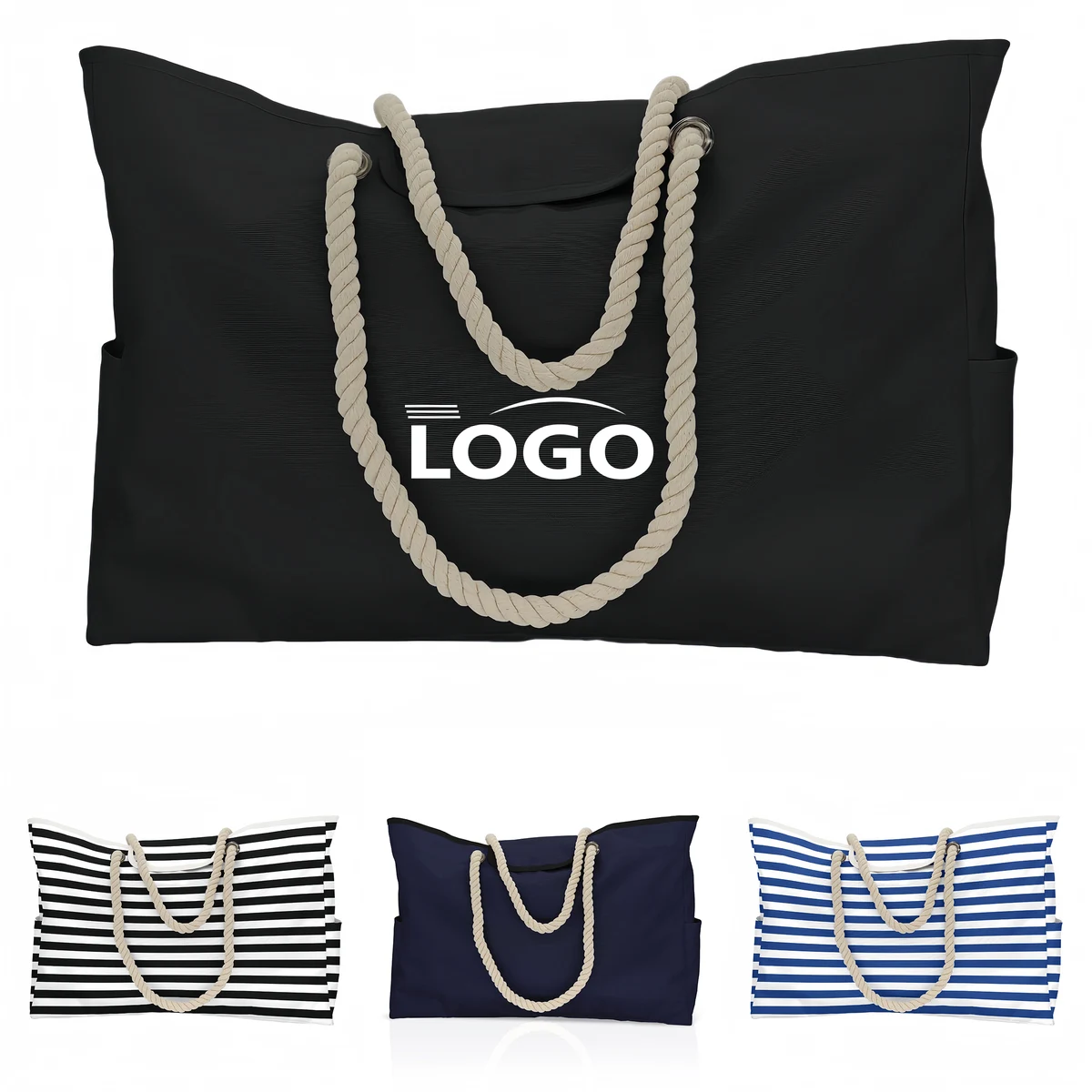 Spacious Nylon Beach Tote ?C Personalized Option 1