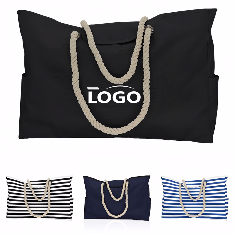 Spacious Nylon Beach Tote ?C Personalized Option