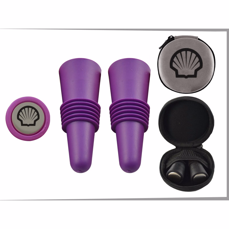 Colorful Wine Stopper Set Grey Case