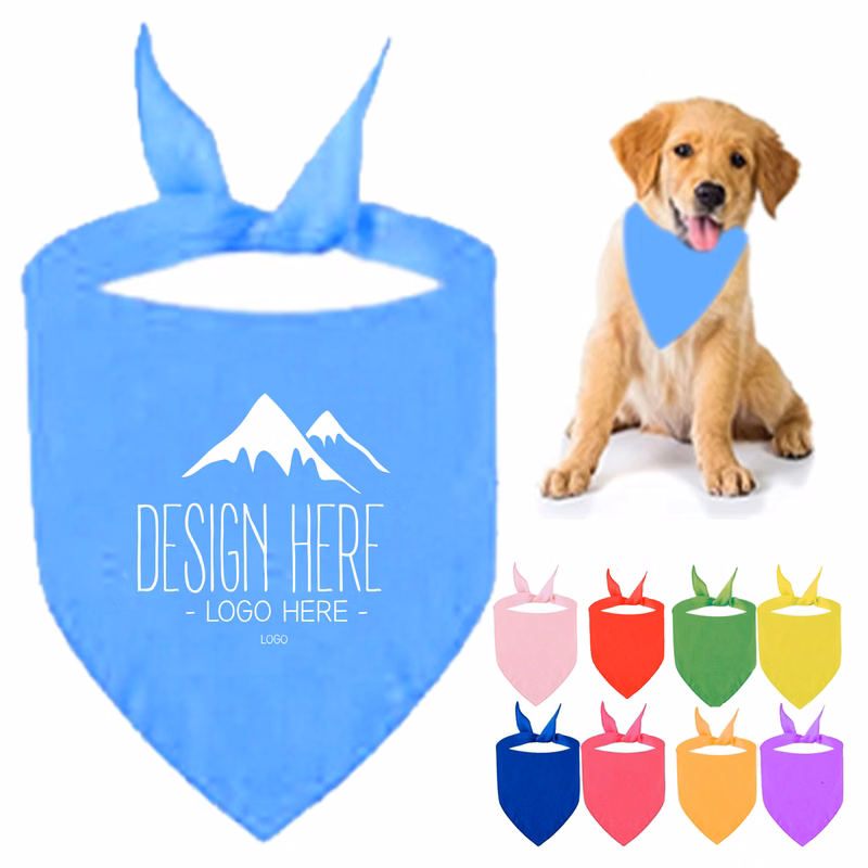 Full Color Dog Bandana Pet Collar Solid Scarf Bib MOQ 50pcs