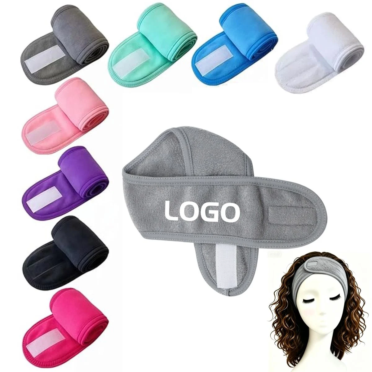 Adjustable Microfiber Spa Facial Headband for Makeup Wash 1