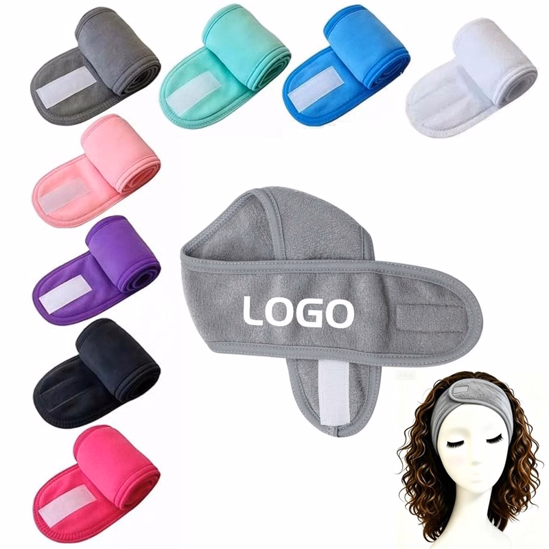 Adjustable Microfiber Spa Facial Headband for Makeup Wash