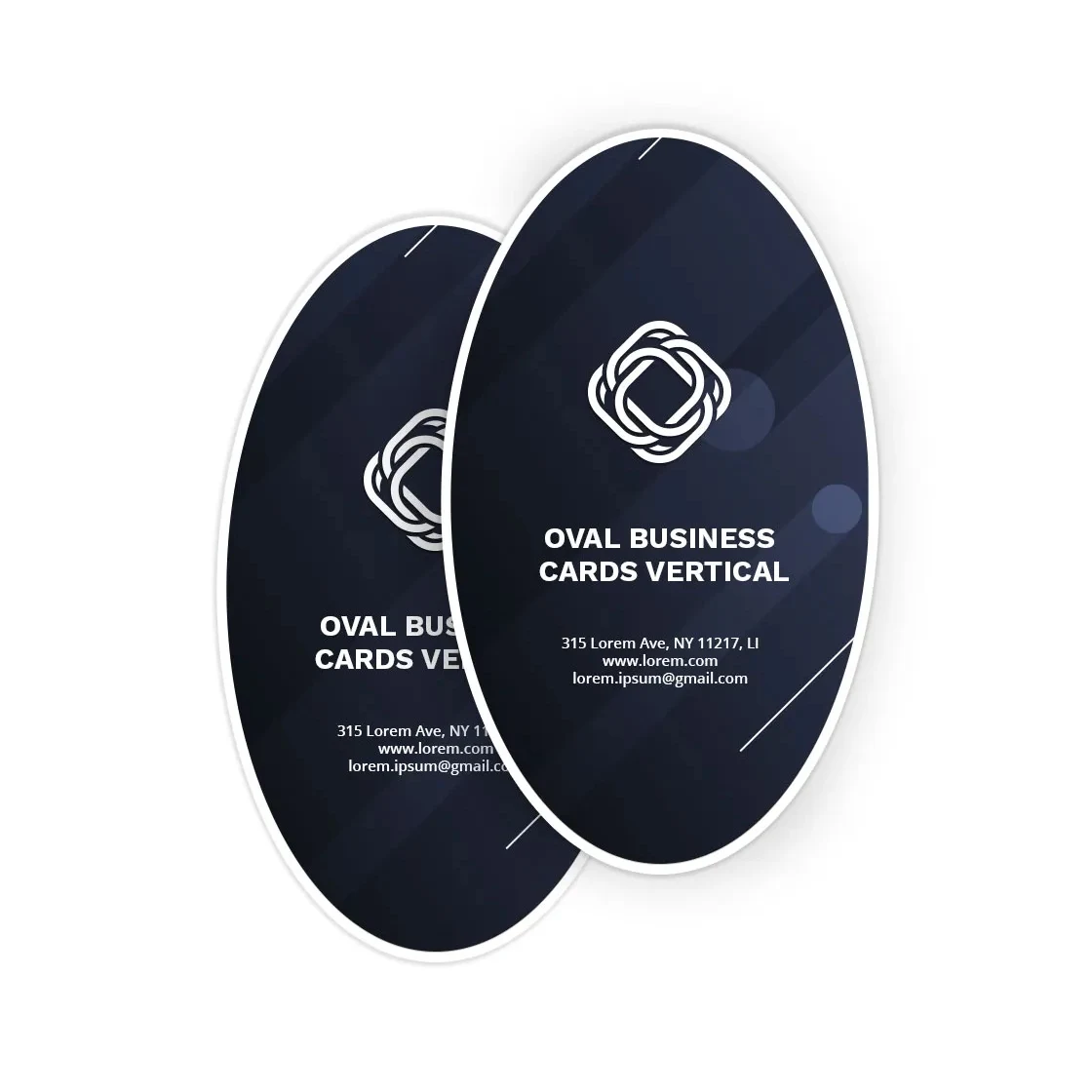 Oval Business Cards - Vertical 1