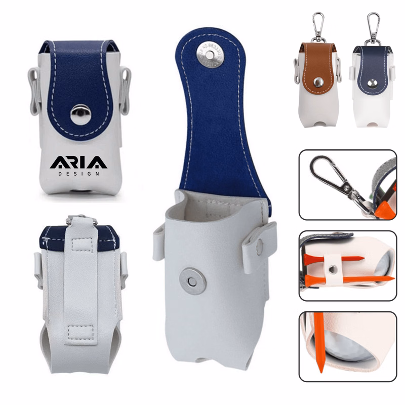 Portable Magnetic Closure Golf Ball & Tee Bag