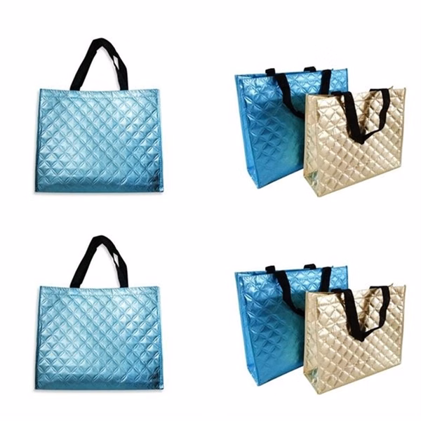 Metallic Gloss Lamination Non-Woven Shopping Tote Bag