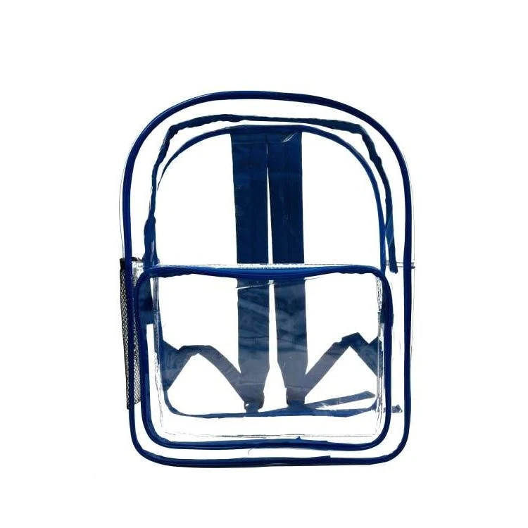 17" Heavy Duty Clear Backpack - Royal Blue 1