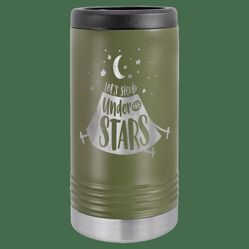 Olive Green Laser Engraved Polar Camel Slim Beverage Holder