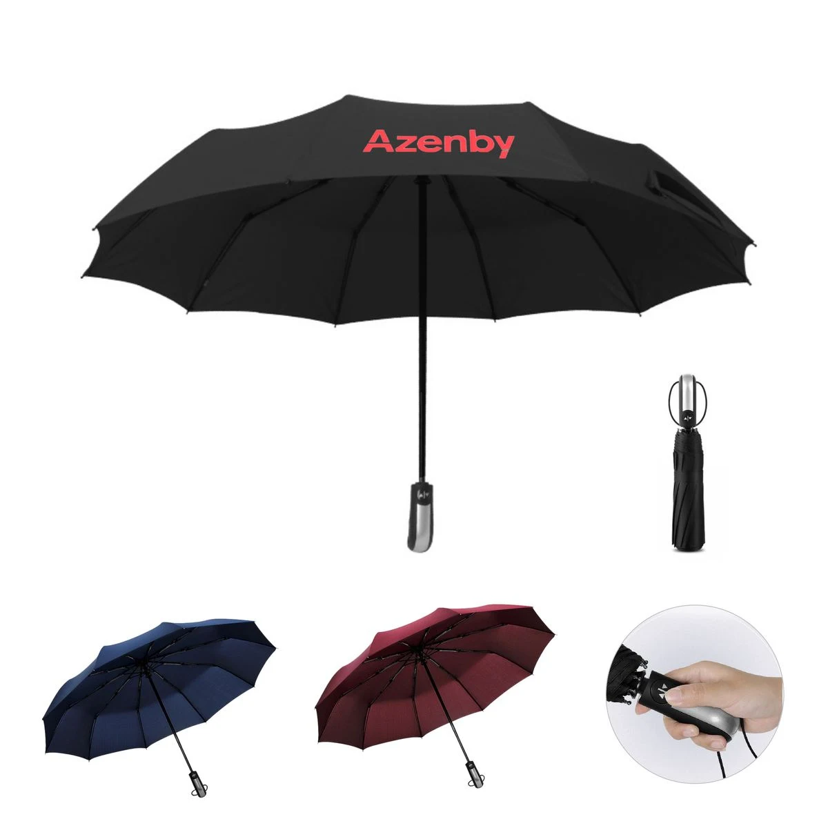 45" Arc Auto Open Folding Umbrella 1