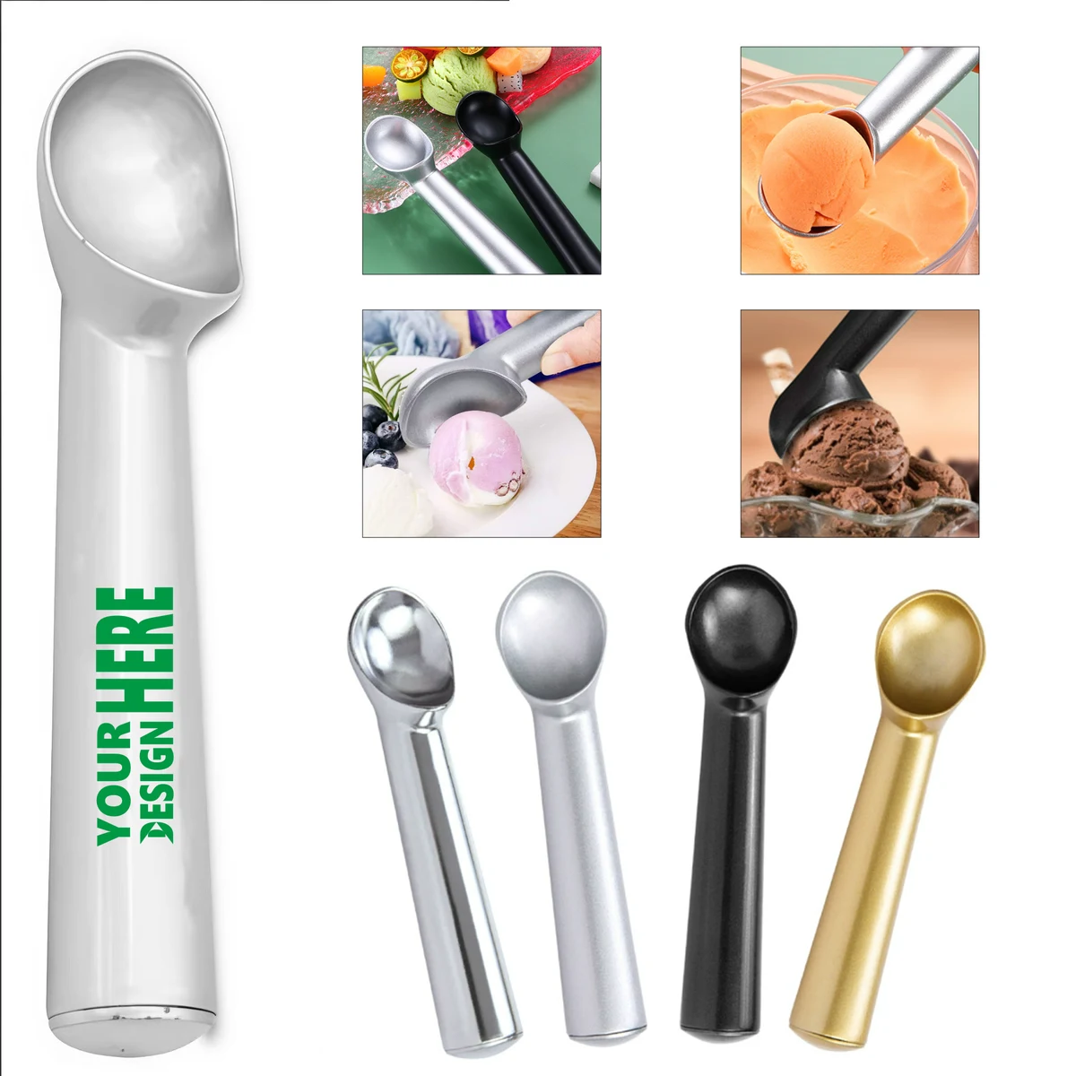 Ice Cream Spoon Made of Aluminum Alloy 1