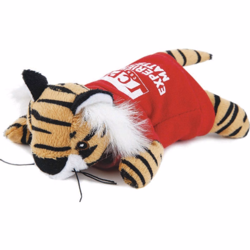 So Soft 8" Laying Beanie Animal- Gold Tiger