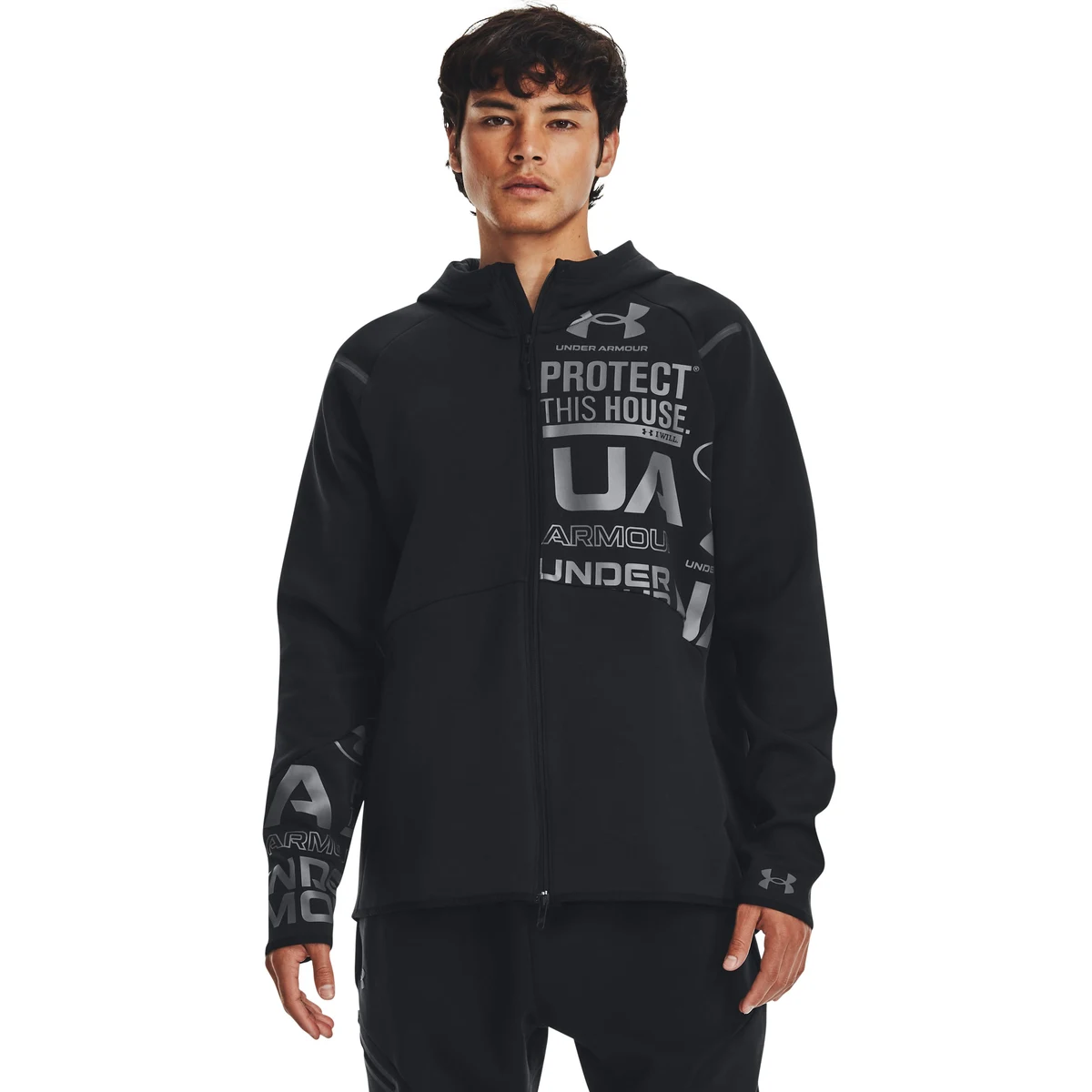 Men's UA Unstoppable Fleece Graphic Full-Zip 1