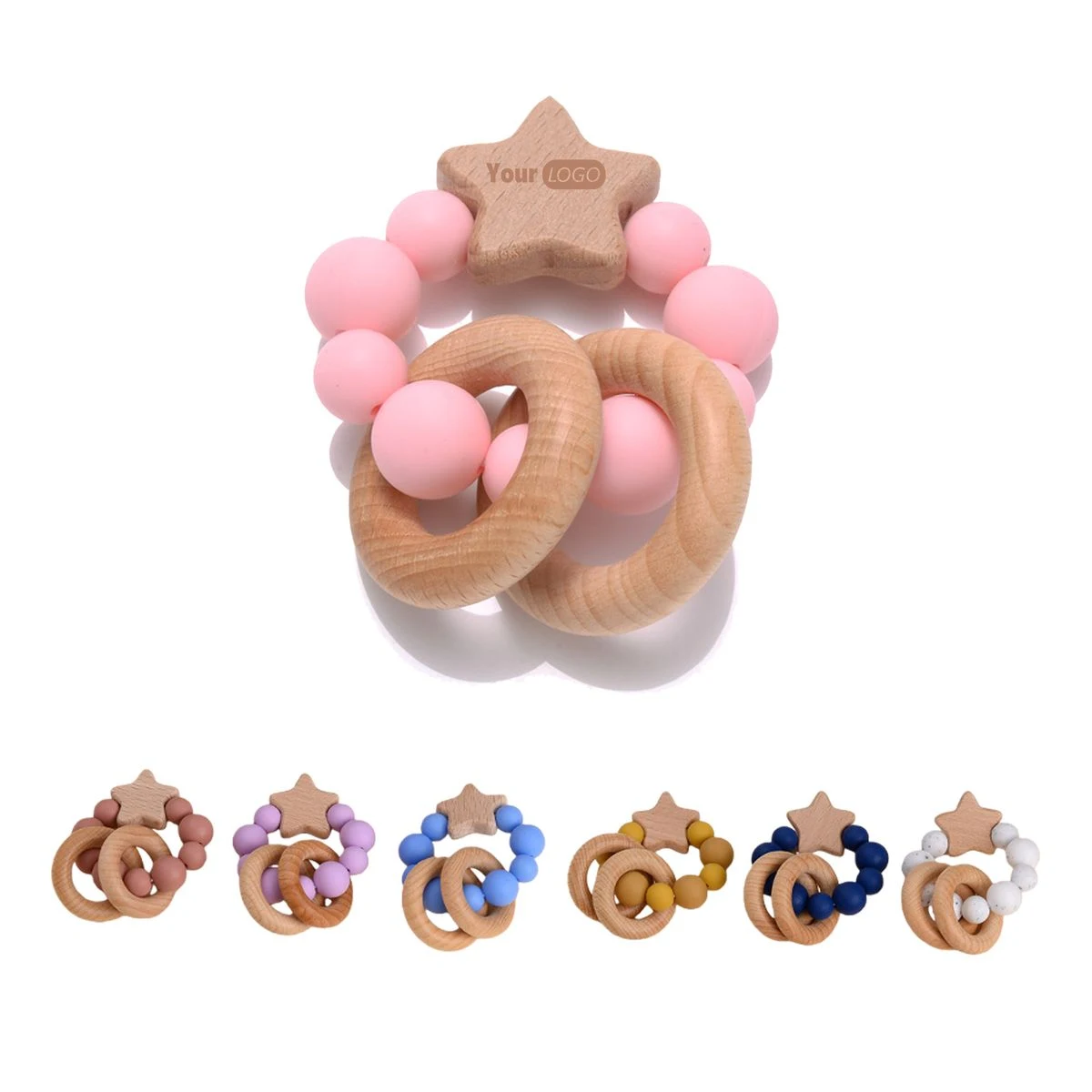 Personalized Beechwood Baby Teether 1