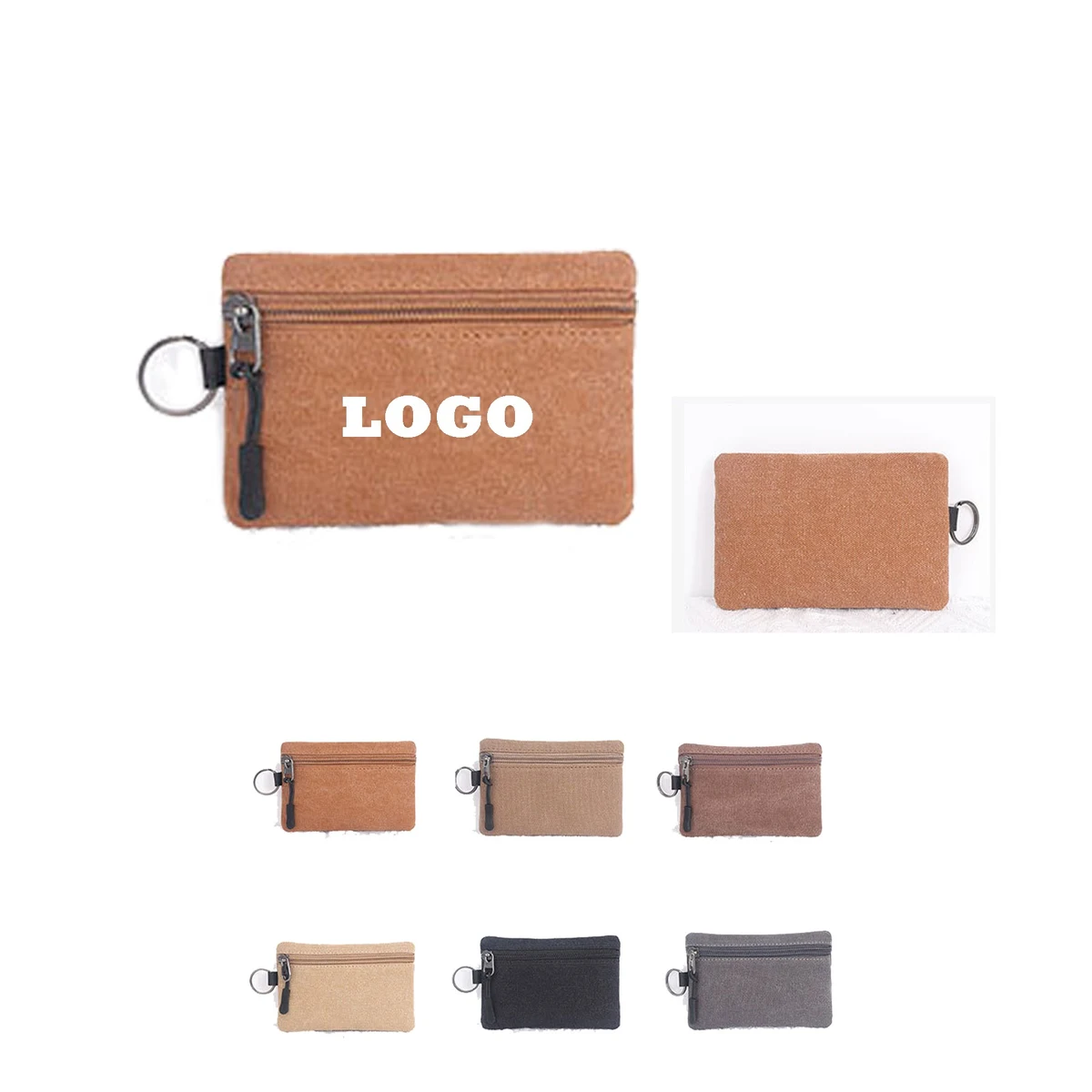 Canvas Coin Purse With Zipper 1