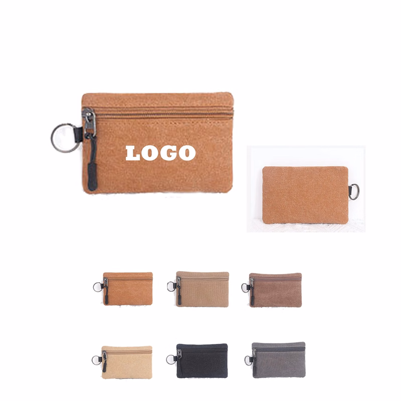 Canvas Coin Purse With Zipper