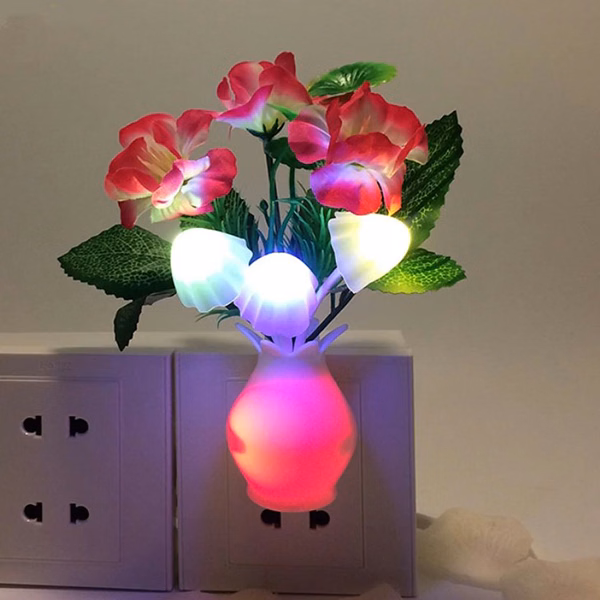 Mini Sensor Bedroom Wall Decoration LED Flower Night Light