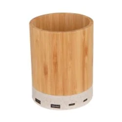 Bamboo Pen Cup w/ 10W Wireless Charger 1