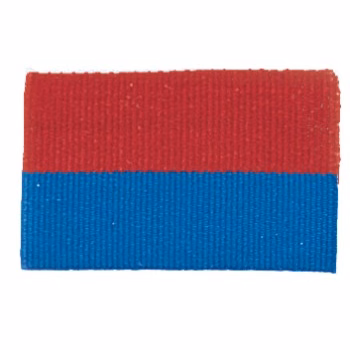 Red/Blue "V" Neck Ribbon with Clip, 7/8" wide