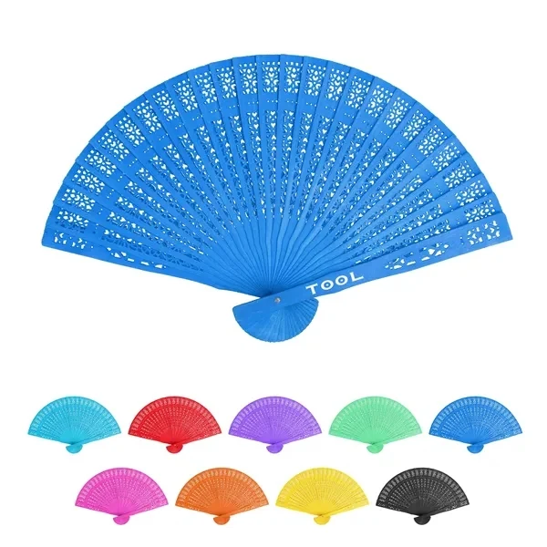 Custom Wooden Folding Hand Fan 13.4 x 8 Inches — Summer Event & Outdoor Giveaway 1