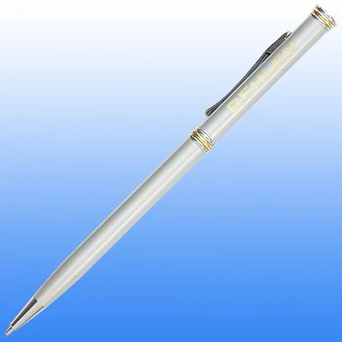 SLIM LINE PEN - SATIN SILVER W/CHROME ACCENT 1