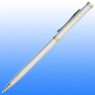 SLIM LINE PEN - SATIN SILVER W/CHROME ACCENT