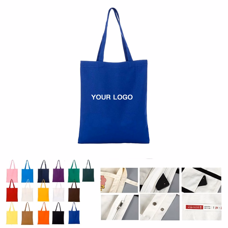Reusable Canvas Tote 15.7 Inch for Work or Travel