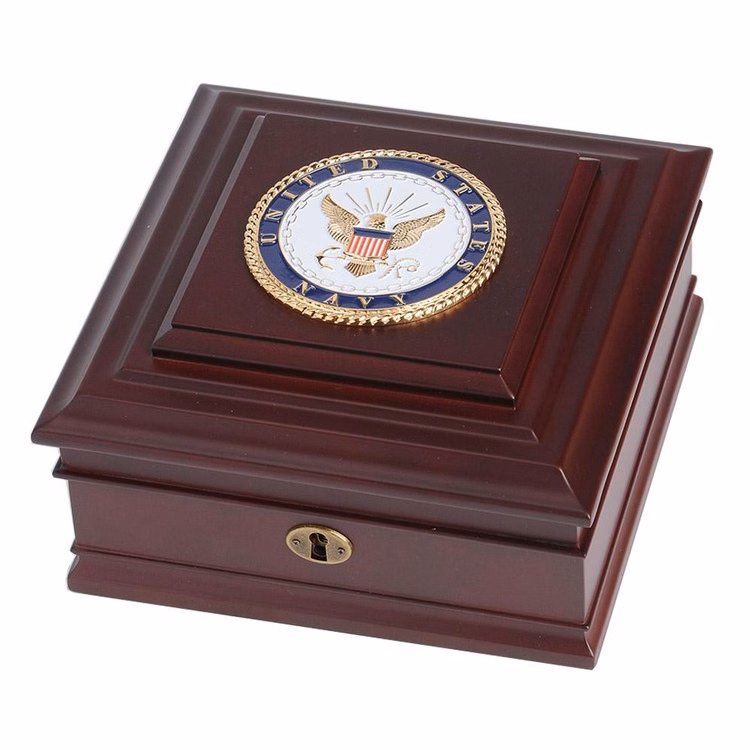 Navy Medallion Desktop Box