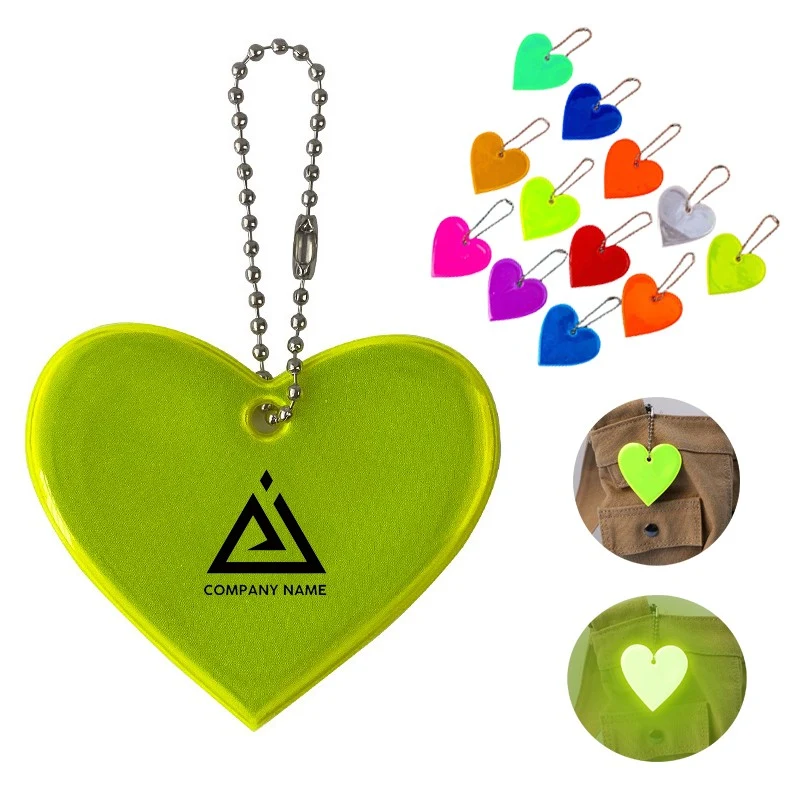 Heart Shape Safety Reflective Key Chain 1